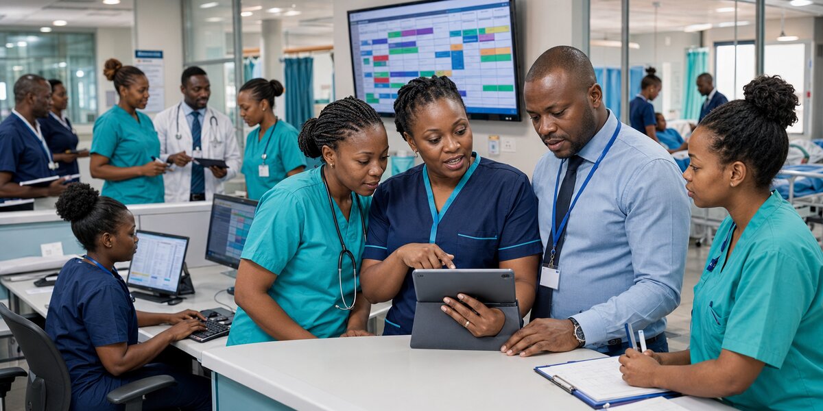 Radiologists reading diagnostic images